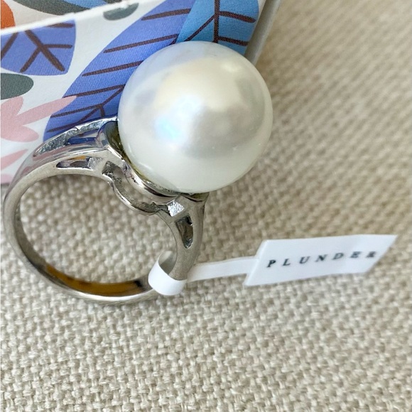 Plunder Accessories - Plunder Designs Oversized Silver Pearl Statement Ring